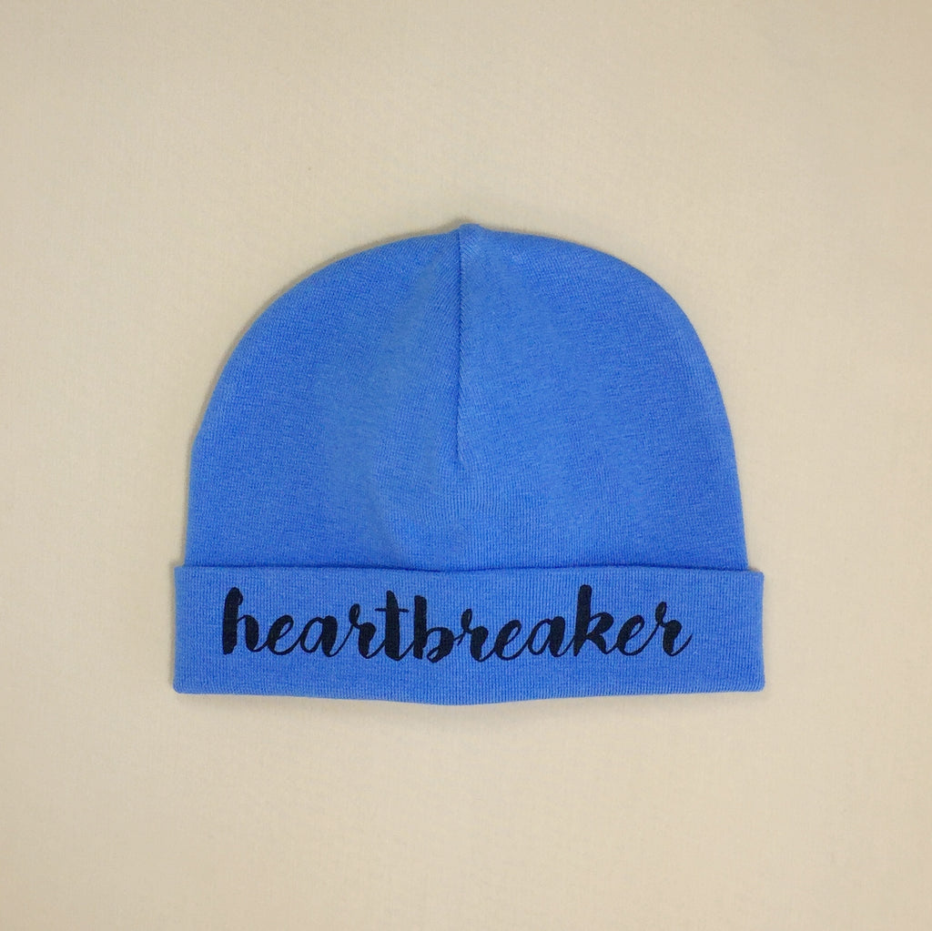 Heartbreaker printed baby brim hat preemie