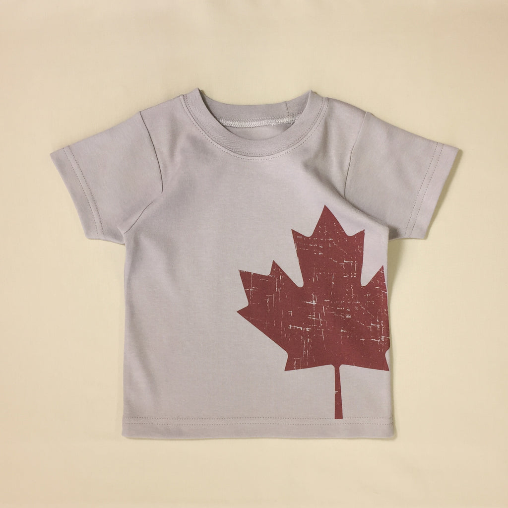 canadian maple leaf kids t-shirt
