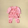 Pink Begonia Dress & Bonnet Set Preemie baby girl clothes Made in Canada