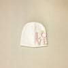 pink and cream baby hat 