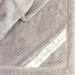 Mini My First Blankie in Silver  Made in Canada