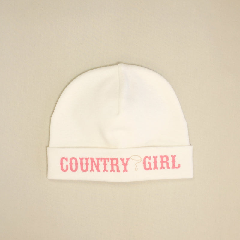 Country Girl printed baby brim hat preemie