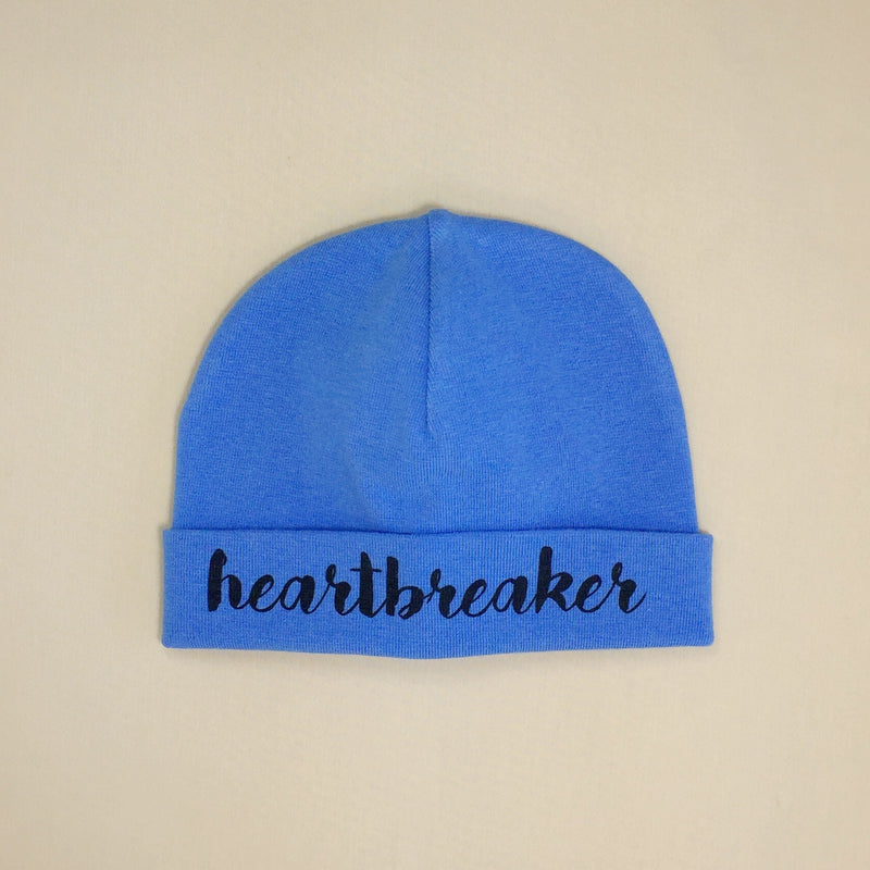 Heartbreaker printed baby brim hat preemie