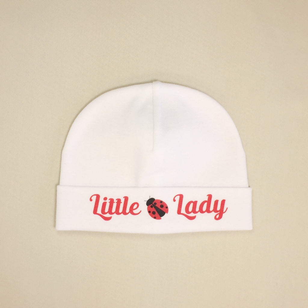 Little Lady printed baby brim hat preemie