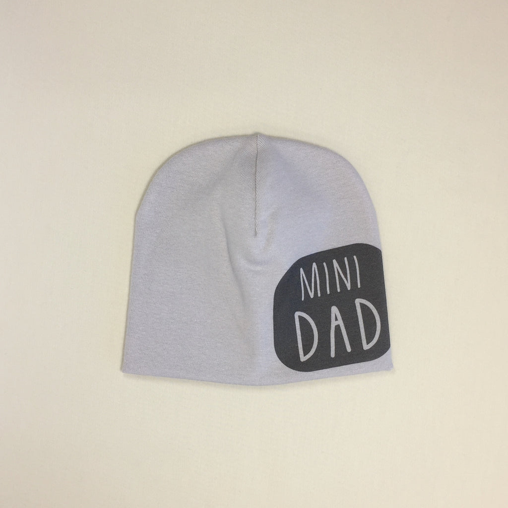 Mini Dad Best Baby Beanie Silver Made in Canada