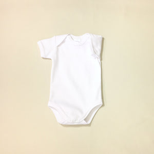 Solid White Cotton Lap shoulder baby bodysuit preemie