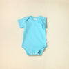Solid Turquoise Cotton Lap shoulder baby bodysuit preemie