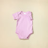 Solid Lilac Cotton Lap shoulder baby bodysuit preemie