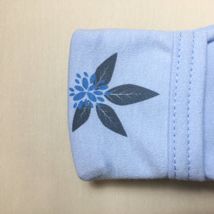 Blue koala wearable blanket summer cotton sleep sack fold over mitten cuff