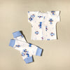 NICU Friendly Robots blue leg warmers preemie baby infant clothing with Robots NICU t-shirt