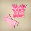 NICU Friendly pink leg warmers preemie baby infant clothing with Pink Camo NICU t-shirt