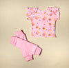 NICU Friendly pink leg warmers preemie baby infant clothing with Princess Castle  NICU t-shirt