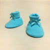 turquoise cotton baby booties