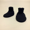 black baby booties made from cotton