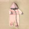 Fair Isle Cuddler Pink velour baby preemie clothes