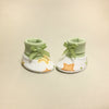 NICU Twinkle Green cotton preemie baby booties socks