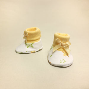 NICU Twinkle Yellow cotton preemie baby booties socks