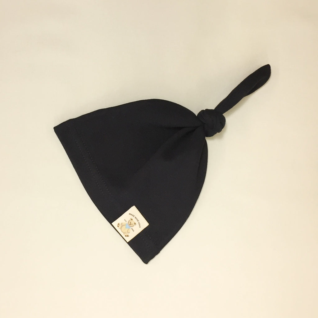 onyx cotton minimalist baby knot top hat