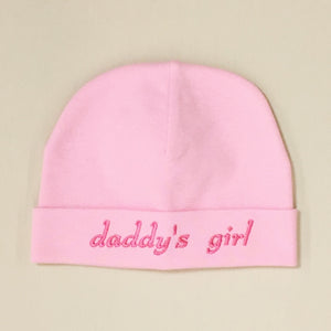 Daddy's Girl embroidered baby hat in Pink Made in Canada