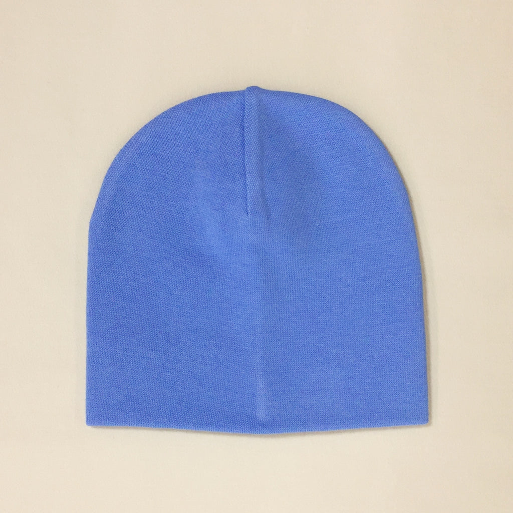 deep blue cotton baby hat no brim