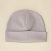 silver cotton baby hat with brim