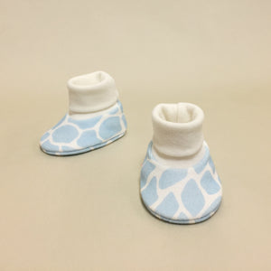 NICU Giraffe Blue cotton preemie baby booties socks