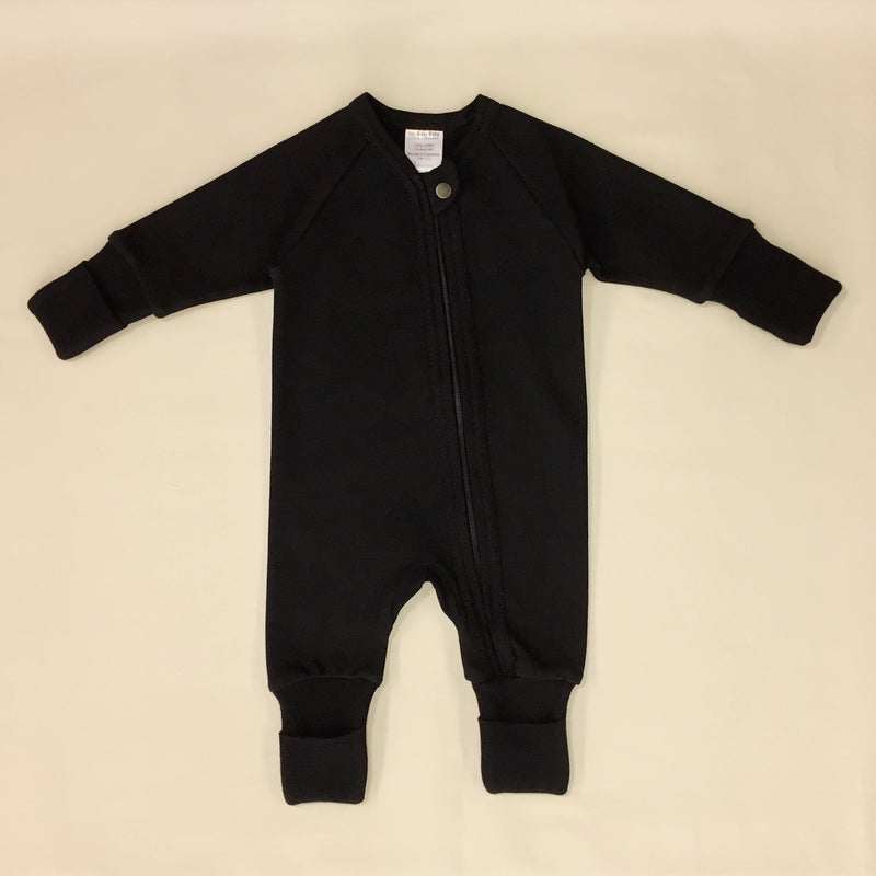 Boreal Night Zipper Playsuit with fold over cuffs for hands and feet.