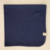 Minimalist cotton baby swaddle blanket in Deep Lake. Made in Canada