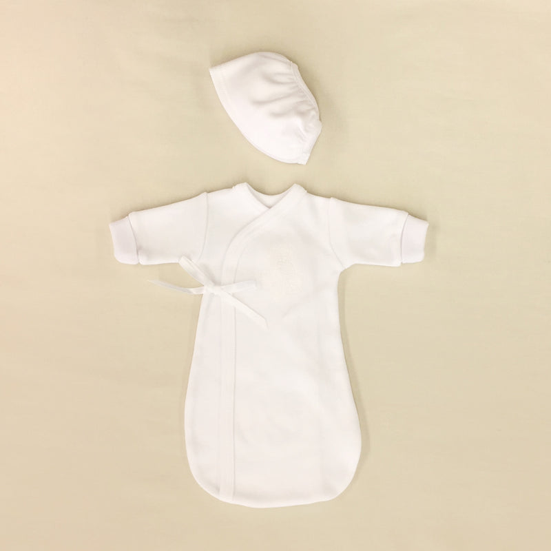 Loved Bereavement Preemie Baby Burial Bonnet White Made in Canada