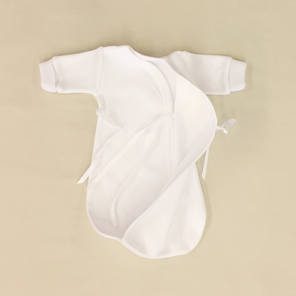 Loved Bereavement Preemie Baby Burial Gown White Made in Canada