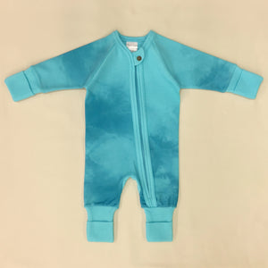 Zip Sleep & Play Suit Turquoise