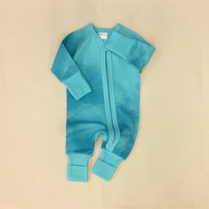 Zip Sleep & Play Suit Turquoise