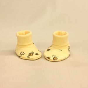 NICU Honey Bee cotton preemie baby booties socks