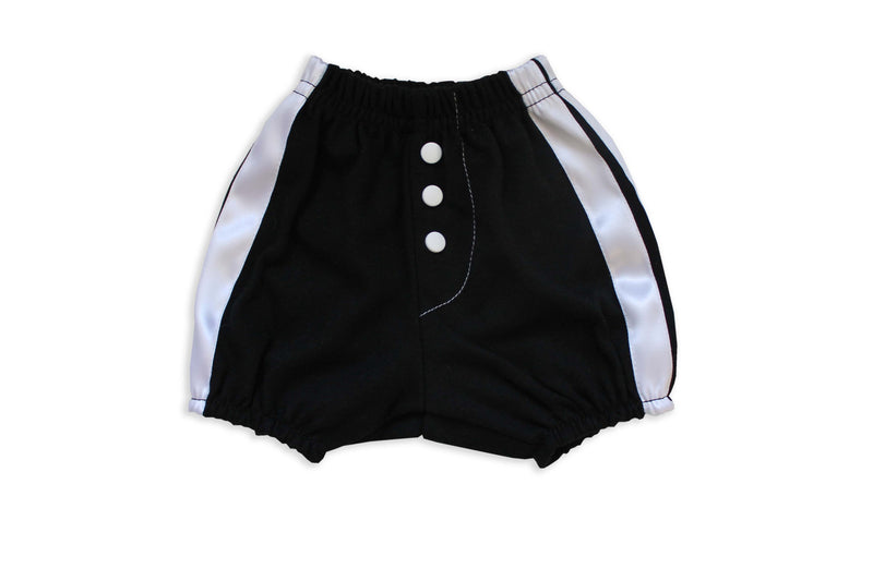 Faux Fly Black Diaper Cover - back view